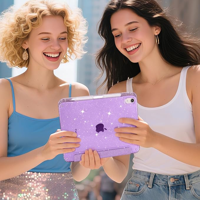 Akkerds for iPad 10th Generation Case 10.9 Inch 2024 - for iPad (A16) 11th Gen Case 11 Inch 2025 with Pencil Holder - Slim Trifold Stand Protective Cover with Crystal Clear Back - Gray