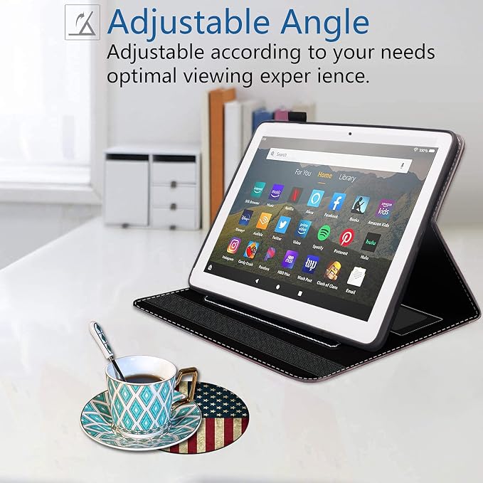 Case for All-New Amazon Kindle Fire HD 8/Fire HD 8 Plus Tablet (12th/10th Generation 2022/2020 Release) - Premium PU Leather Cover with Auto Sleep Wake Bible Verse Jeremiah 29:11