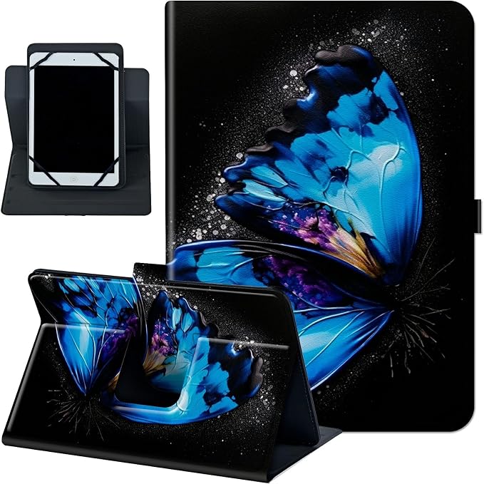Universal Case for 10.6 inch 11 inch TabletUniversal Case for 10.6-11 Inch Touchscreen TabletSlim PU Leather Stand Folio Shell Cover with 360 Degree Rotatable Kickstand ViewingAbstract Sun Leaf