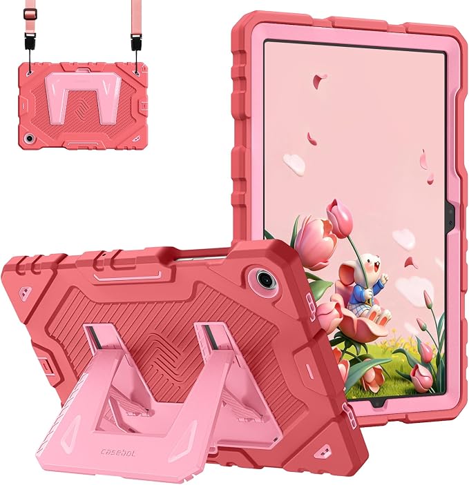 Fintie Kid-Friendly Case for Samsung Galaxy Tab A11+/A9+ 11'' Black | Rugged Shockproof Case Kickstand &amp Shoulder Strap Adjustable Stand 3-Layer Drop Protection for Learning &amp Travel