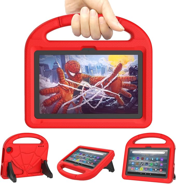 Kids Case for New Tab 7-inch 2024 Lightweight Shockproof Kid-Proof Cover with Stand Cover - Black