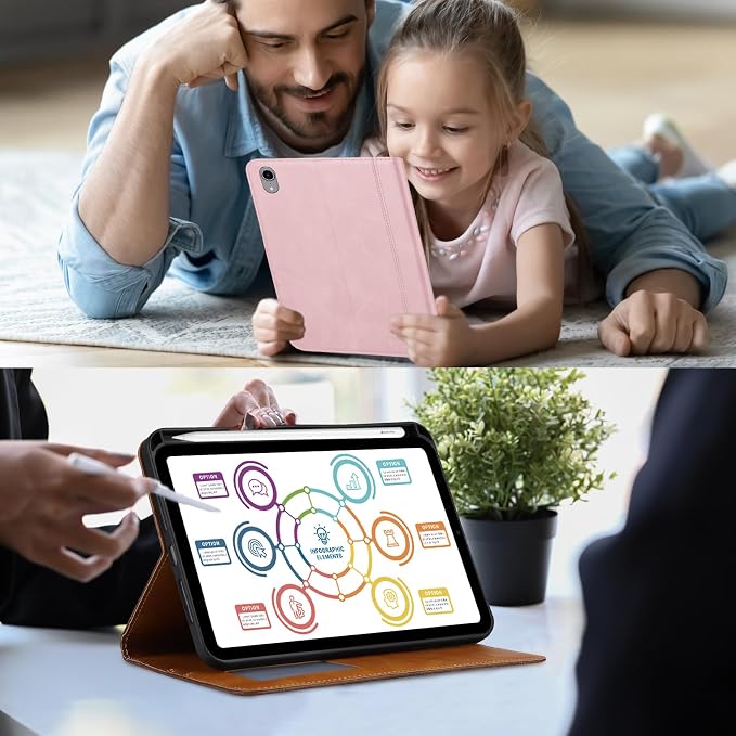 Flip Case for Apple iPad 10.2 9th 8th 7th Generation 2021/2020/2019 Pencil Holder Smart Cover Auto Sleep Wake Protective Documents Pocket Stand Snap Closure Case for iPad 10.2 Inch Black