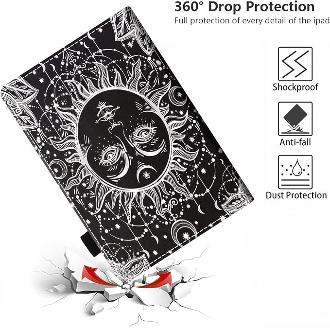 Case for Kindle Fire HD 10 Tablet 10.1 (9th/7th Generation 2019/2017 Release) - Slim PU Leather Stand Flip Cover with Card Slot &amp Pencil Holder Basketball Surface