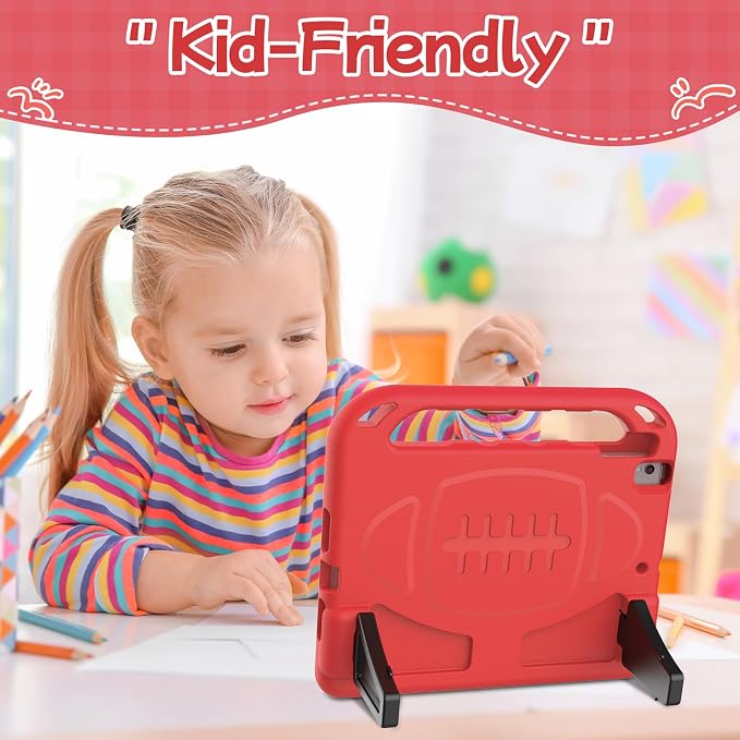 BMOUO Kids Case for iPad 9th/8th/7th Generation (iPad 10.2 Inch 2021/2020/2019) with Built-in Screen Protector Durable Shockproof Handle Stand iPad 9th 8th 7th Generation Case for Kids Black