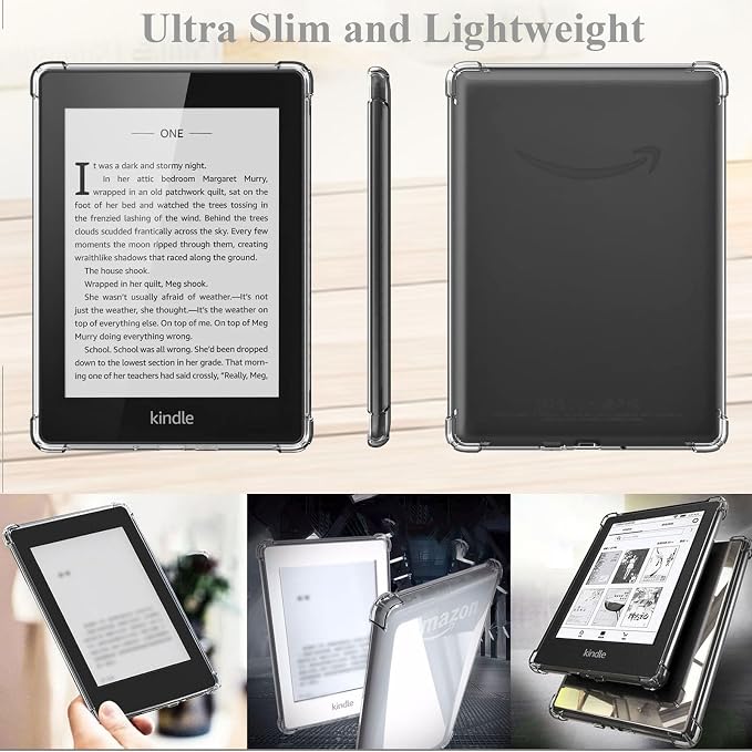 Clear Case for All-New Amazon Kindle Fire Max 11 Tablet (13th Generation 2023 Release) 11 Slim Lightweight Shell Transparent Soft TPU Back Shockproof Crystal Reinforced Corner Cover Clear