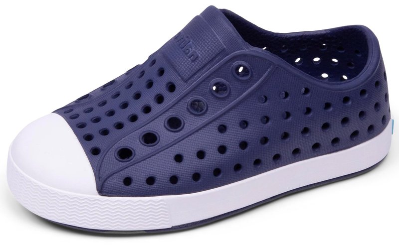 Native Shoes Unisex-Kids Jefferson Sneakers, Regatta Blue/Shell White, 4 Toddler