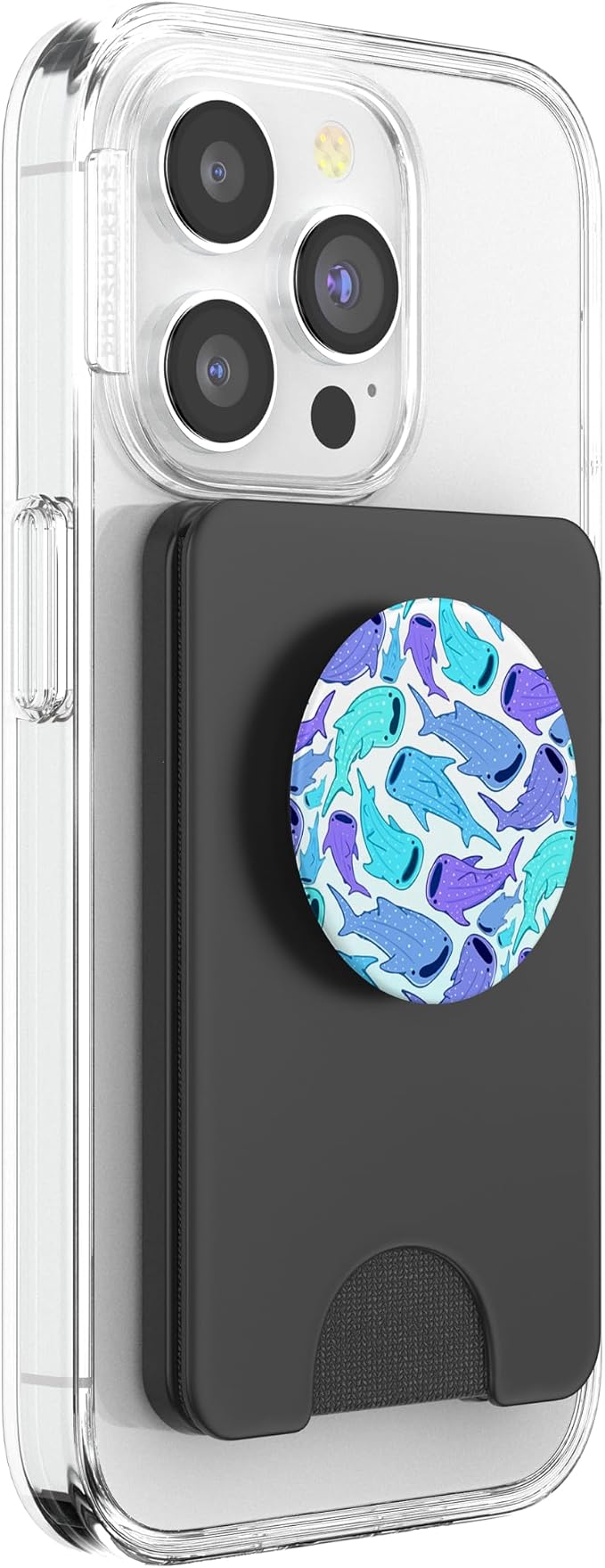 Cute Shark Whale Fish Animal Cool Aquatic Pattern PopSockets Adhesive PopGrip