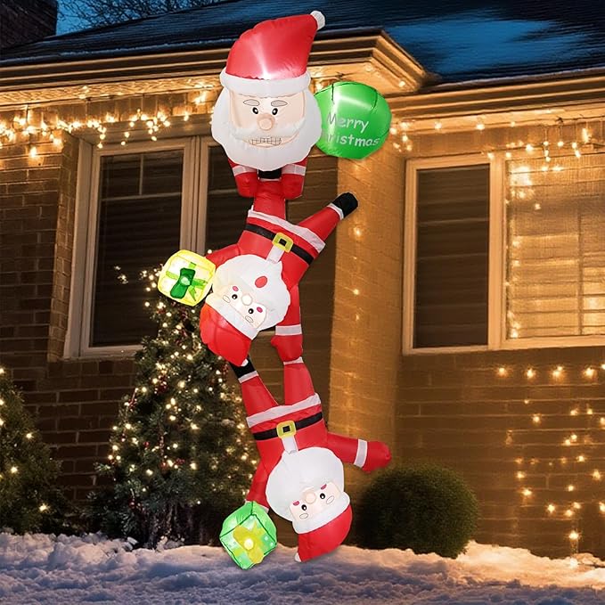 8FT Long Christmas Inflatable Blow up Lighted Yard Decoration Suitable for Christmas Indoor Outdoor Xmas Yard Party Holiday Garden Decor