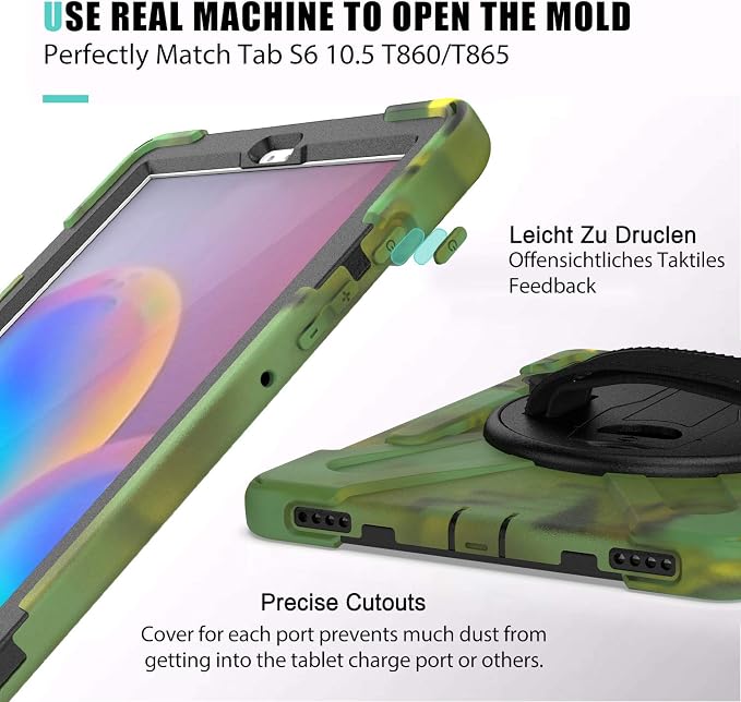 KIQ Shield Series for Samsung Galaxy Tab S7 FE Case Galaxy Tab S8 Plus Case Heavy Duty Shockproof Case w/S Pen Holder for Samsung Tab S7 fe 5G case 12.4 Inch 2020 SM T970 X800 T730 - Black