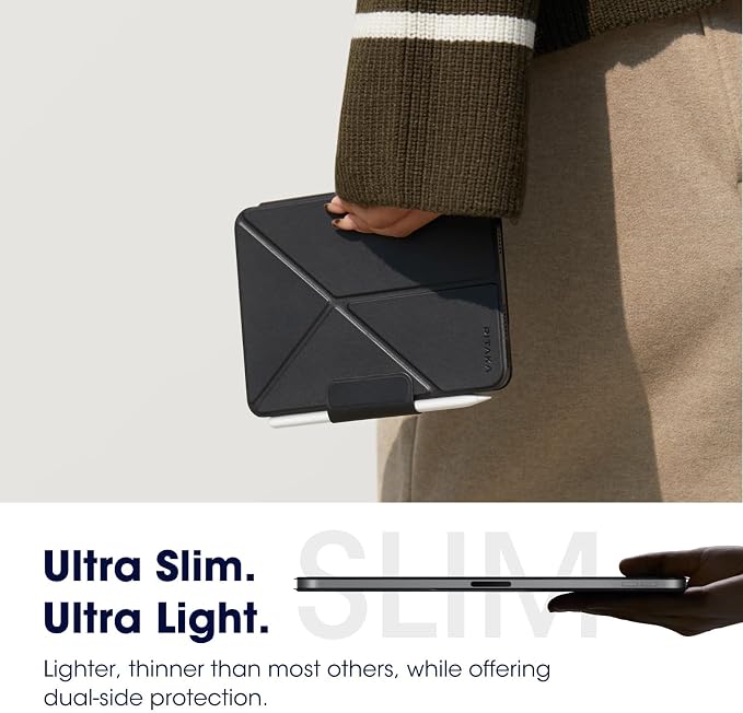 PITAKA for iPad mini A17 Pro Case 4 Intuitive Angles Folio2-Black | Portrait/Landscape Magnetic iPad mini 7 &amp iPad mini 6 Case with Pencil Holder Slim and Light iPad mini Case Auto Wake/Sleep