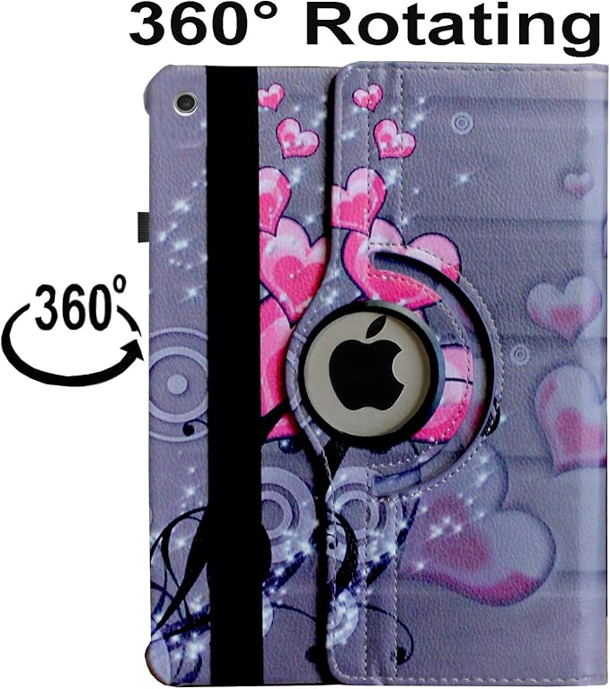 Case for iPad 10.2 inch for iPad 9th 8th 7th Generation Rotating Stand Smart Magnetic Auto Wake Up/Sleep Cover for A2602 A2603 A2604 A2605 MK2L3LL/A MK2P3LL/A MK673LL/A (Black)