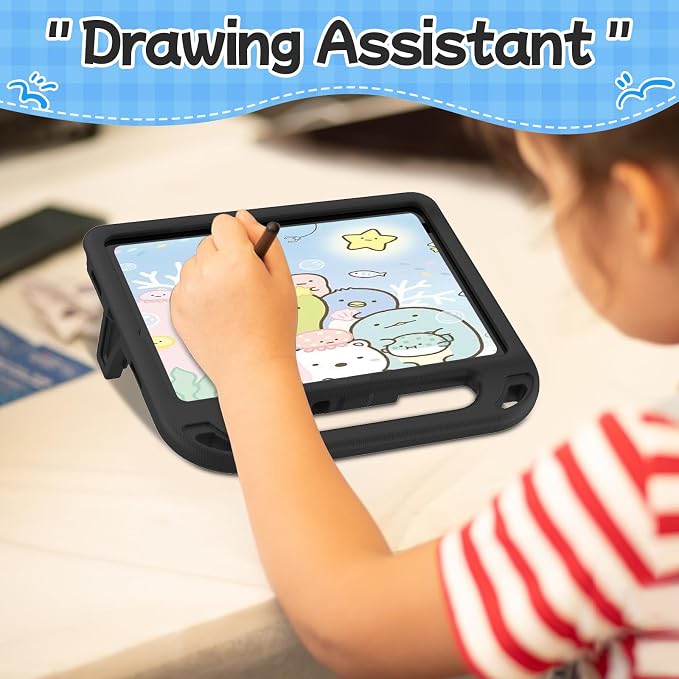 BMOUO Kids Case for Samsung Galaxy Tab A11+ Plus 11” 2026/A9+ Plus 2023 11 inch Tablet with Screen Protector Shockproof Lightweight Stand Handle Galaxy Tab A11 Plus/A9 Plus Case for Kids Black