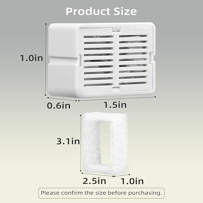 8 Pack Cat Fountain Filter Replacement, Triple Cupcake Cat Fountain Filters