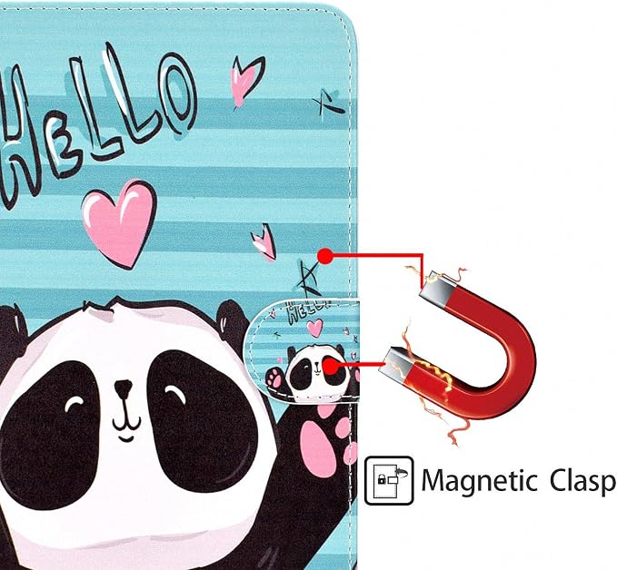 Universal 7 Inch Tablet Case Techcircle Ultra Slim Lightweight PU Leather Stand Folio Flip Wallet Protective Shell Case [Card Slots] [Magnetic Closure] for All 7 Android Tablet PC Cherry Blossom