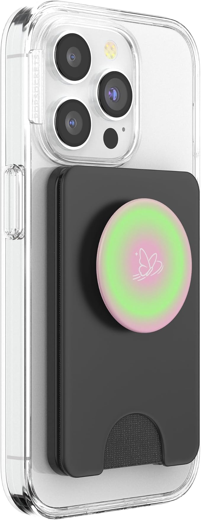 PopSockets Phone Grip - Aura Butterfly PopSockets PopWallet for MagSafe