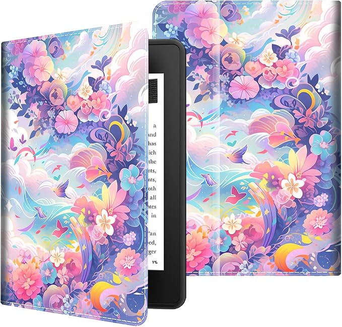 Case for 7 All-New Kindle Paperwhite 12th Gen 2024 &amp Kindle Colorsoft Signature Edition (2024 Release) PU Leather Folio Cover with Auto Wake/Sleep ，Blue Dragon