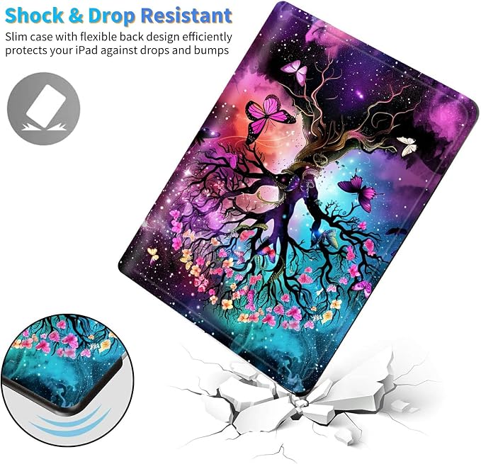 for Samsung Galaxy Tab E 9.6 Inch 2015 (SM-T560/T561/T565/T567) Kickstand Case PU Leather Multiple Viewing Angles Stand Smart Cover for Galaxy Tab E 2015 2 Roses
