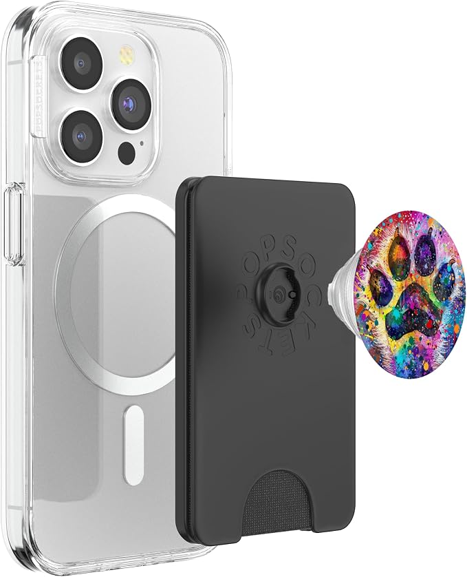 Colorful Dog Paw Print PopSockets PopGrip for MagSafe