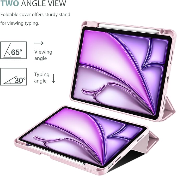 ProCase Smart Case for iPad Air 11-inch M4/M3/M2 &amp Air 10.9 5th/4th Gen | Hard Back Cover with Auto Sleep/Wake Slim Lightweight Case for iPad Air 11 2026/25/24 &amp 10.9 2022/2020-Aqua