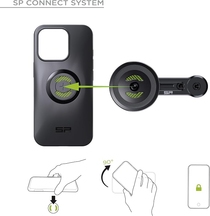 SP CONNECT Moto Bundle II with Anti Vibrations Module| SPC+ | Compatible with for Samsung S20| Motorcycle Phone Mount |Phone Mount for Motorcycle Handlebars | Cell Phone Holder