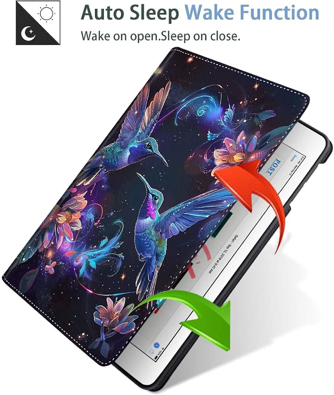 Case for iPad (A16) 11th Generation 11 Inch (2025) iPad 10th Generation 10.9 Inch (2022)，Slim Fit Foldable Standing Cover Case with Auto Sleep/Wake ，Red Moon Japanese Landscape