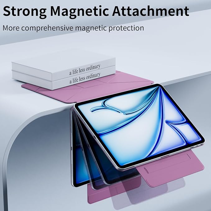 Dynamic Folio Magnetic Case for iPad A16 11th/10th Gen 11/10.9 inch | Removable Cover with 20+ Multi-Angle Stand Strong Attachment| Detachable Clasp| Ultra Thin| Auto Wake/Sleep Black