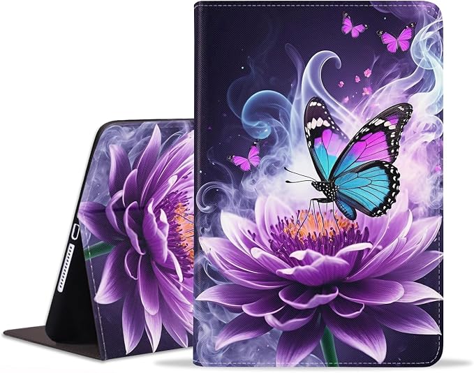 Case for Samsung Galaxy Tab A9 Plus 11 Inch 2023 Model (SM-X210/X216/X218) Premium PU Leather Stand Folio Cover with Auto Sleep/Wake Abstract Colorful Dog