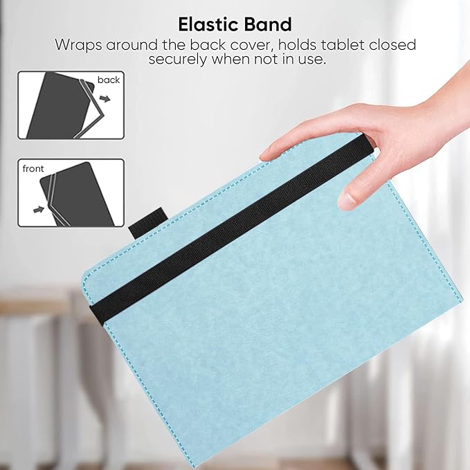 Universal 11 12 Inch Android Tablet CaseMulti-Angle Viewing Stand Stylus Holder Cover for 11-12 Touchscreen TabletBlack