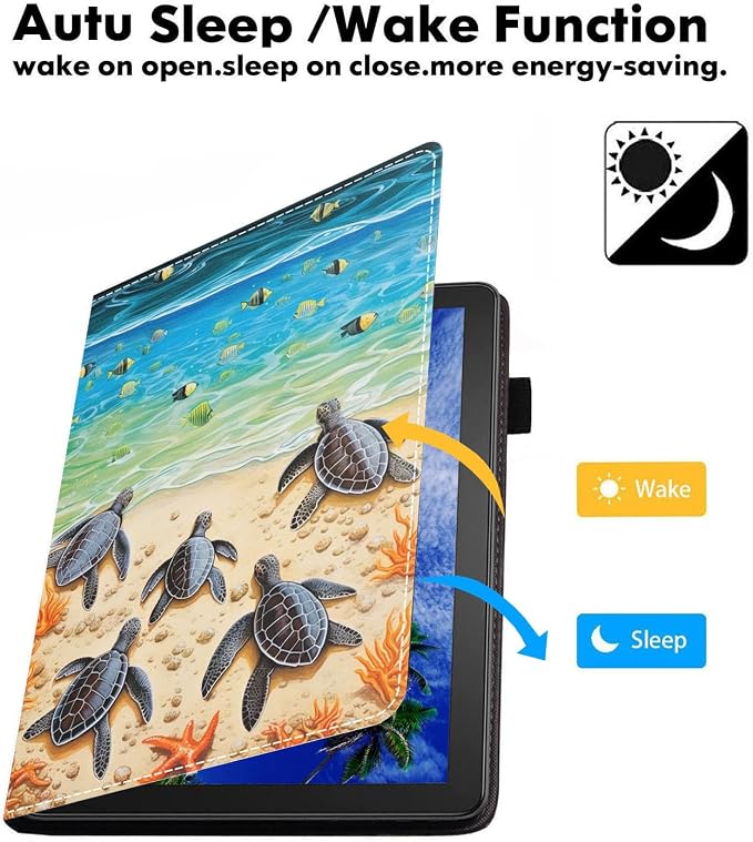 Case for Amazon Kindle Fire HD 8/Fire HD 8 Plus Tablet (12th/10th Generation 2024/2022/2020 Release) Slim PU Leather Cover with Card Slot &amp Auto Wake/Sleep African American Women