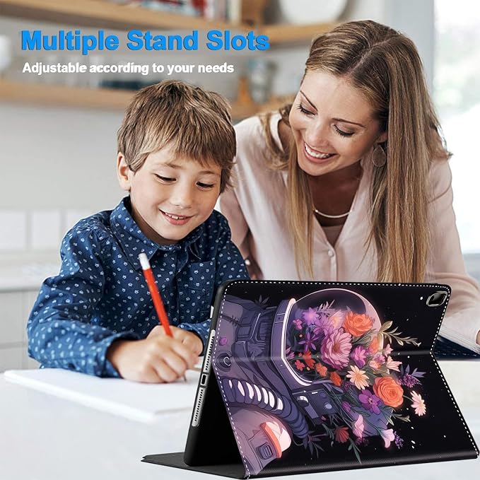 Case for iPad Pro 11 Inch 2022/2021/2020 (4th/3rd/2nd Gen) for iPad Air 5th / 4th Generation 10.9 Inch (2022/2020) Durable Shockproof Protective Cover，Black Woman Queen Afro Design