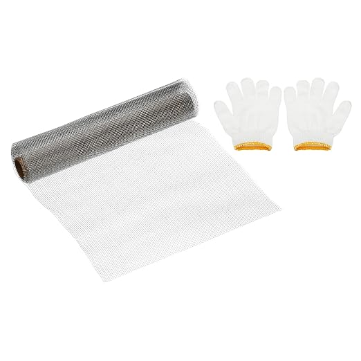 PATIKIL 40" L x 10" W Woven Wire Mesh, 12 Mesh 304 Stainless Steel Air Vent