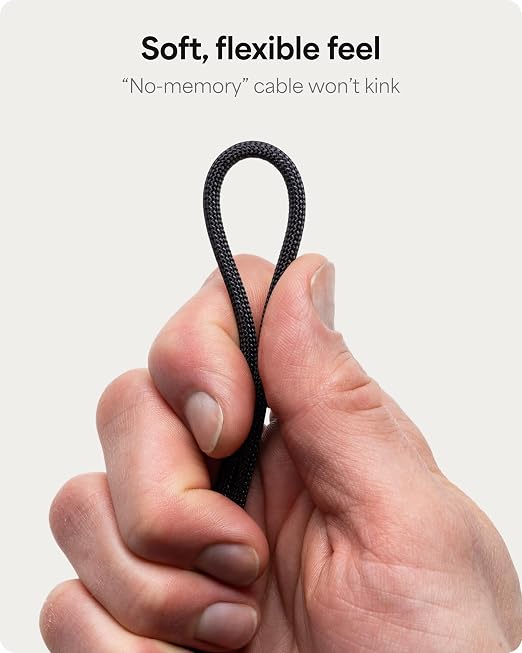 Mophie Charge Stream USB-C to USB-C 3m/10ft Cable - 60W Power Delivery Enduraflex Silicone Ultra-Durable Braided Design for Everyday Use