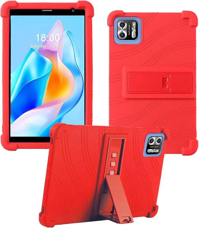 Case for PRITOM B8/PRITOM L8/VASOUN Tab8 Tablet 8 Inch- Soft Silicone Shock Proof Lightweight Stand Rubber Shell Protective CoverKids Friendly Soft Silicone Adjustable Stand CoverBlack