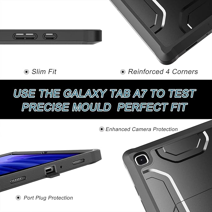Soke Galaxy Tab A7 Case 10.4 Inch (SM-T500 / T505 / T507)with Built-in Screen Protector Rugged Full Body Protective Case for 2020 Samsung Galaxy Tab A7 10.4 (Black)