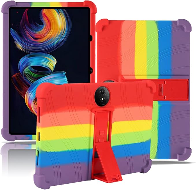 Case for TCL NXTPAPER 11 Plus Tablet 11.5inchNOUKAJU Tablet Protection CaseAdjustable BracketSoft SiliconeSilicone Protection Cover for TCL NXTPAPER 11 Plus(Blue)