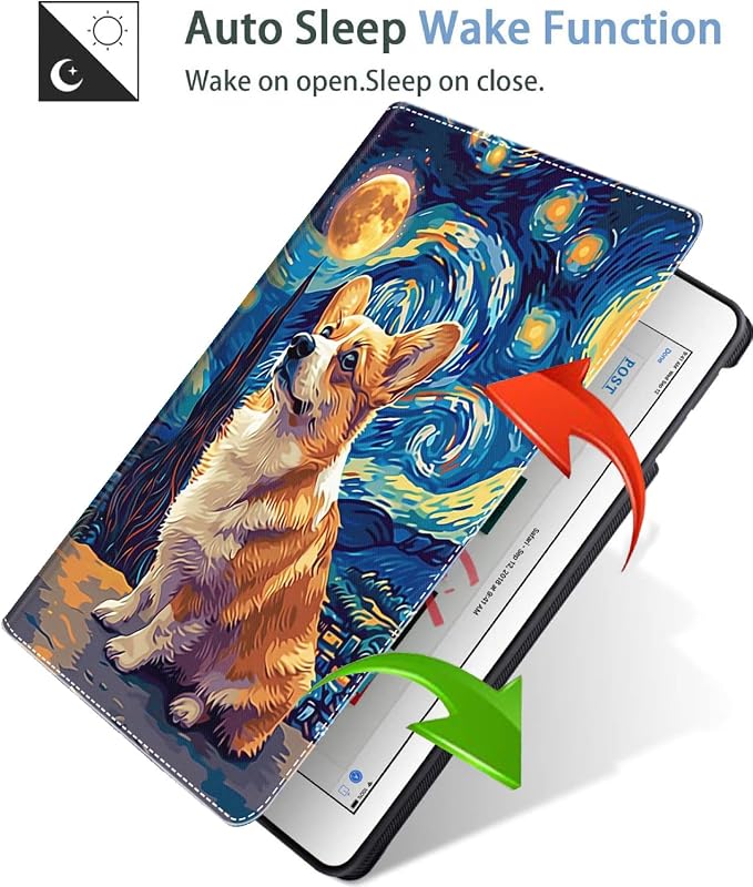 Case for iPad (A16) 11th Generation 11 Inch (2025) iPad 10th Generation 10.9 Inch (2022)，Slim Fit Foldable Standing Cover Case with Auto Sleep/Wake Retro Moth