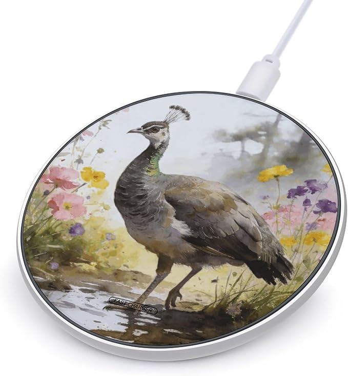 Sparrow's Feather Grows Wireless Charger Fast Charging Pad | Anti-Slip Qi Certified Wireless Charging Pad for All Phones with Wireless Charging Function for Home Office Travel