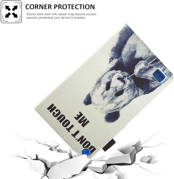 Case for Kindle Fire 7 TabletDteck Full Protective Flip Adjustable Stand Auto Wake/Sleep Smart Cover with Pencil Holder for Kindle Fire 7 Tablet 9th/7th/5th Generation 2019/2017/2015 ReleaseKing Dog