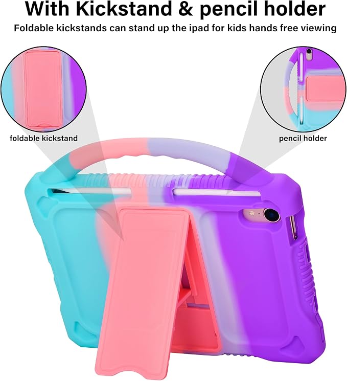 Kids Case for iPad mini 6 2021/Mini 7 2024(A17 Pro)Shockproof Child Protective Cover for Mini 6th/7th Generation Case 8.3 inch (Multicolor)