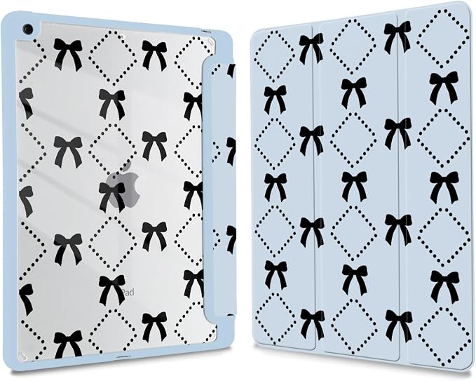 Joyland Leopard Print for iPad 10th Generation Case 10.9 inch 2022/iPad (A16) 11th Gen 11 2025Built-in Pencil Holder with Shockproof Cover Clear Transparent Back Shell Auto Wake/SleepBlack