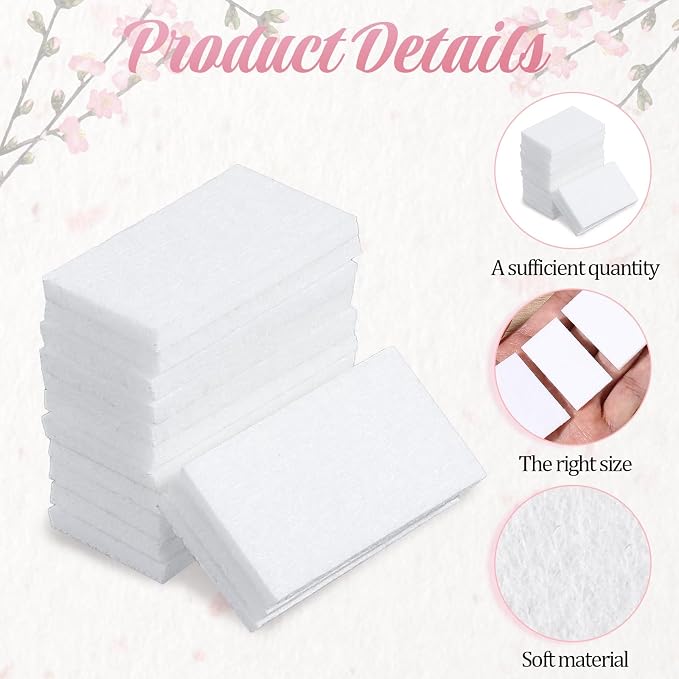 50 Pack Unscented Aroma Pads, 1.7x0.91" White Aroma Oil Refill Pads