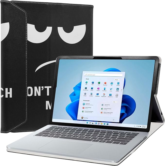 LiuShan for Surface Laptop Studio CaseSurface Laptop Studio 2 CasePU Leather Slim Folding Stand Cover for 14.4 Microsoft Surface Laptop Studio/Microsoft Surface Laptop Studio 2 TabletBlack
