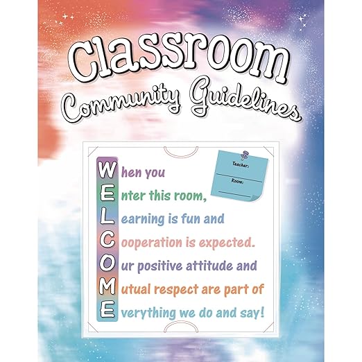 Really Good Stuff Classroom Community Guidelines 12-in-1 Poster Set