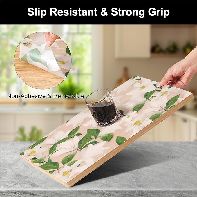 Cooyes Shelf Liner – Premium Non-Adhesive Cabinet & Drawer Liner for Kitchen – Waterproof Shelf Paper with Modern Pattern – Durable EVA Cabinet Mat – Easy to Cut （24" W x 360" L）