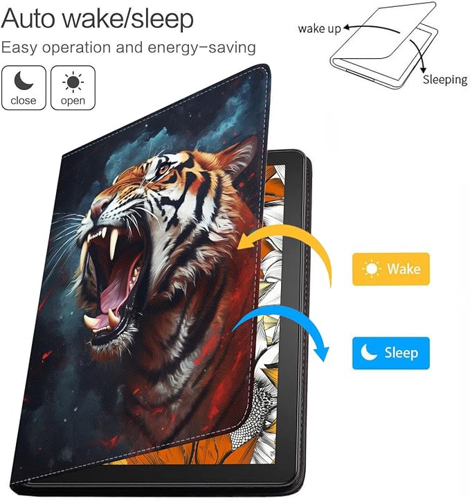 Case for Samsung Galaxy Tab A 8.0 2019 (SM-T290/T295/T297) Slim Lightweight PU Leather Stand Cover with Auto Wake/Sleep for Galaxy Tab A 8.0 Inch Abstract Watercolor Art Dogs
