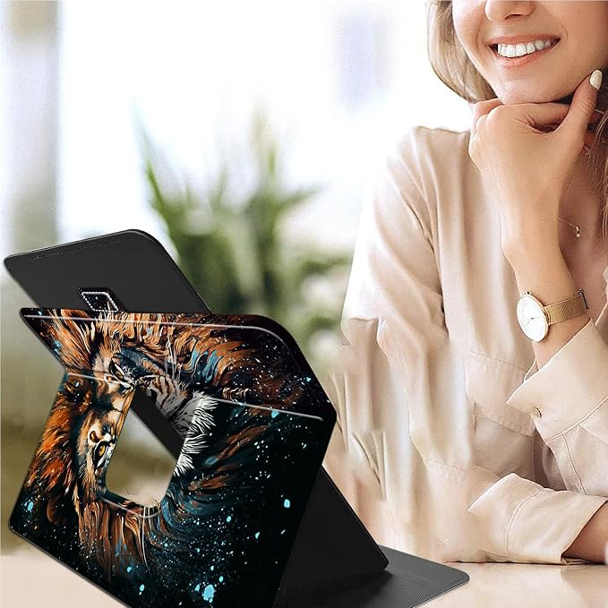 for Google Pixel Tablet Case 2023 Universal Tablet CaseSlim PU Leather Multi-Angle Viewing Cover with 360 Degree Rotatable Kickstand forPixel Tablet 2023 11-inchBlue Wolf