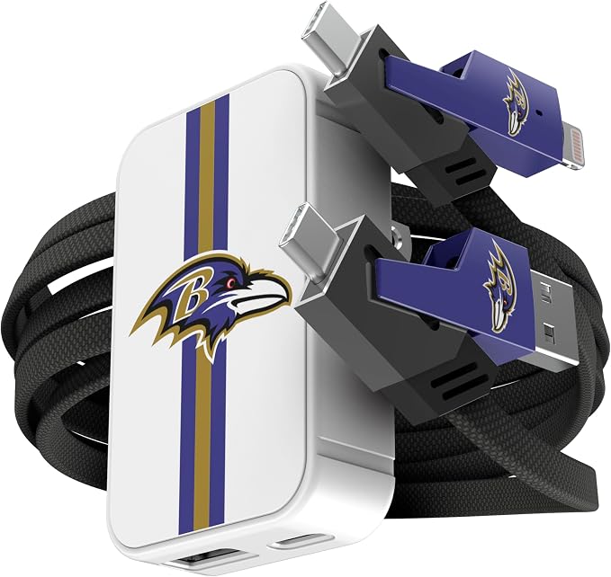 SOAR NFL Slim Wall Charger and 4 In 1 Multi Charging Cable