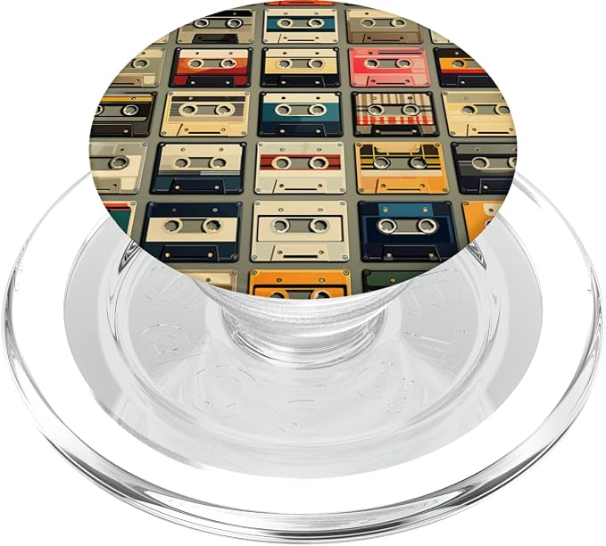 Retro Life Music Lover Cassette National Retro Day PopSockets Adhesive PopGrip