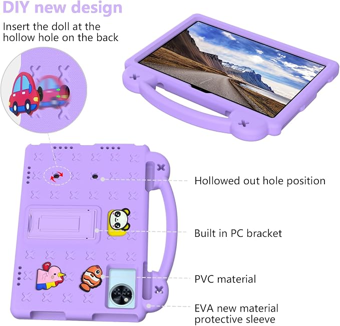 Case for Lenovo Idea Tab 11 inch 2025 (TB336) Kids EVA Shockproof Cover with Stand Handle for Lenovo Idea Tab 11''/ K11 Gen 2 Tablet Blue