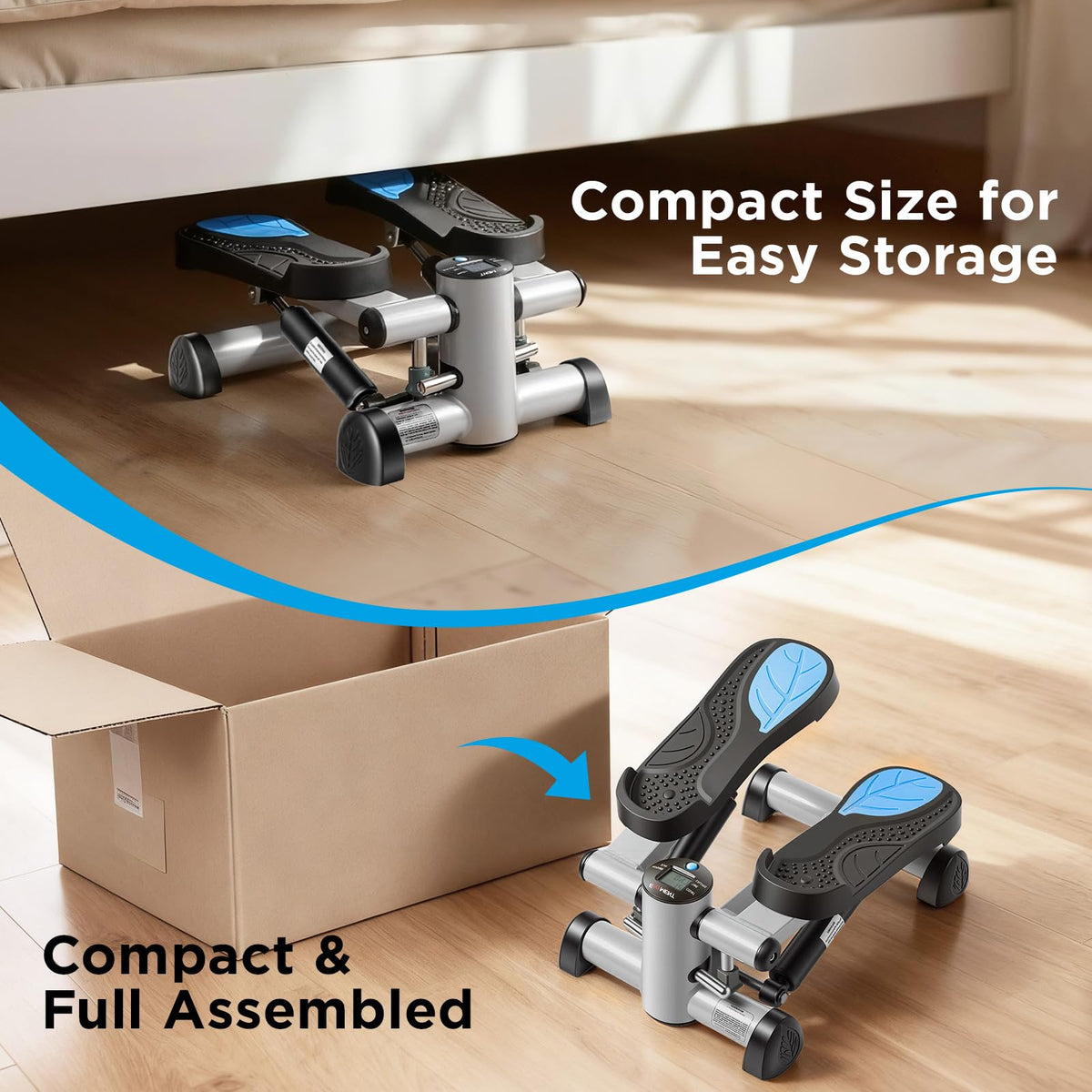 Mini Stepper for Exercise at Home, Stair Stepper with Workout Equipment